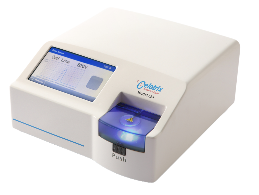 Celetrix Model LE+ cell electroporation system optimized for large plasmid transfection