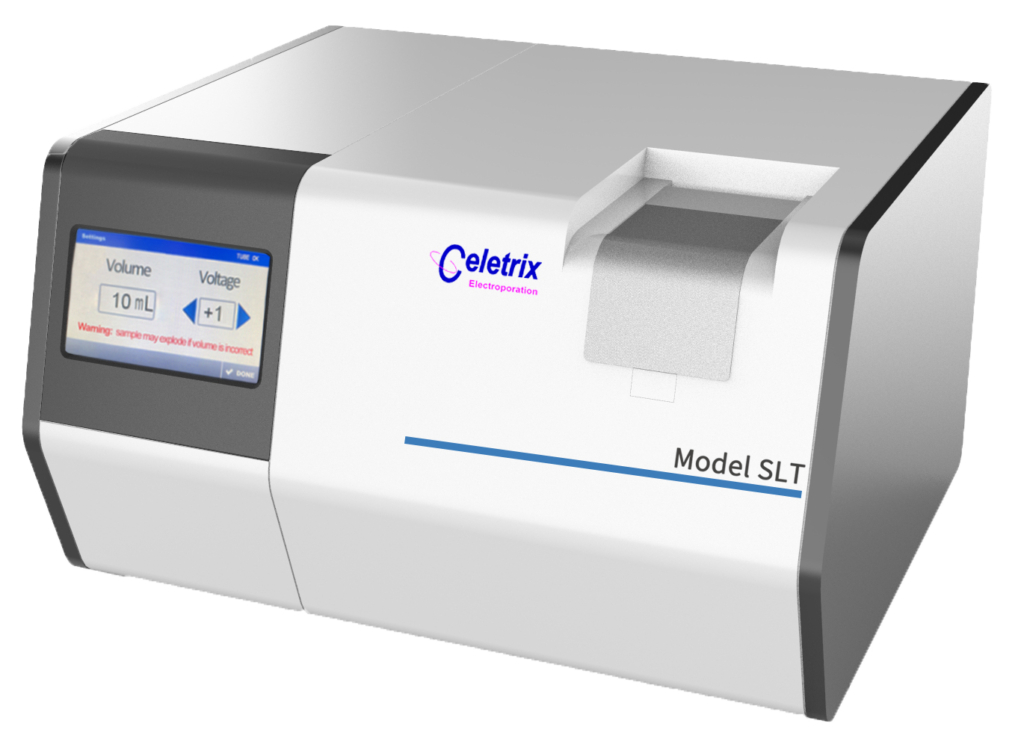 Celetrix Model SLT large scale cell electroporation system delivering high yield antibody production in CHO cells